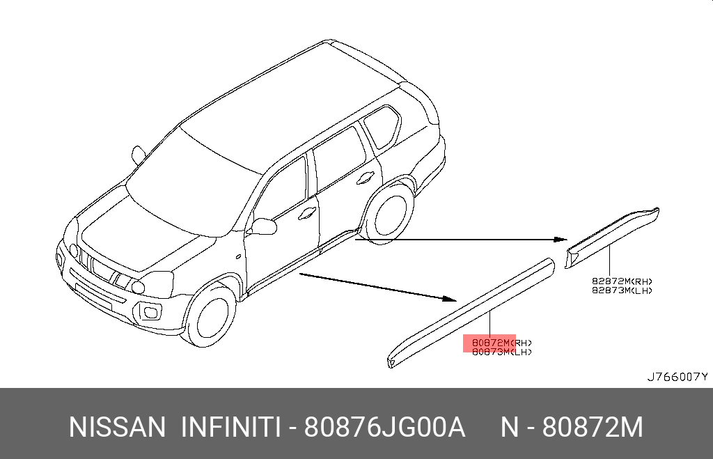 80876JG00A NISSAN молдинг