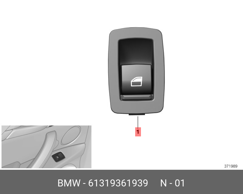 61319361939 BMW Выключатель cтеклоподъемника
