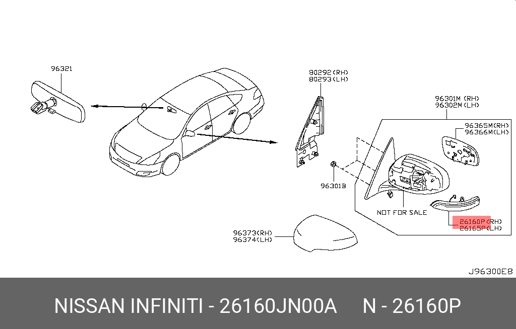 26160JN00A NISSAN УКАЗАТЕЛЬ ПОВОРОТА
