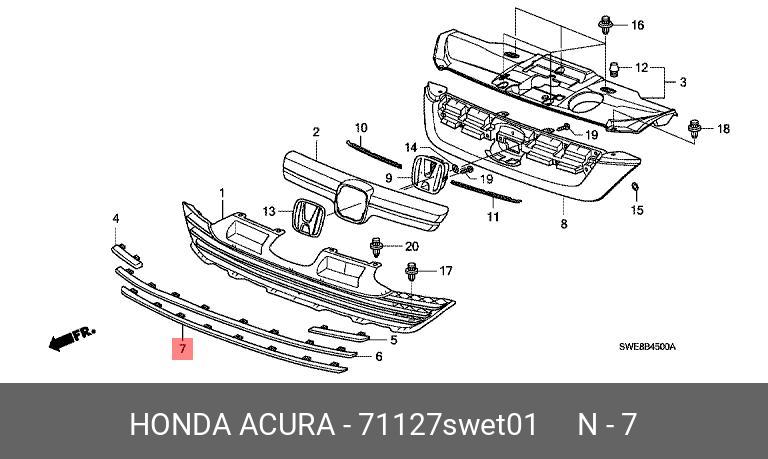 71127SWET01 HONDA -