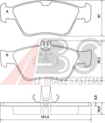 36903 ABS Колодки тормозные дисковые, комплект