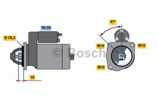 0986018220 BOSCH Стартер