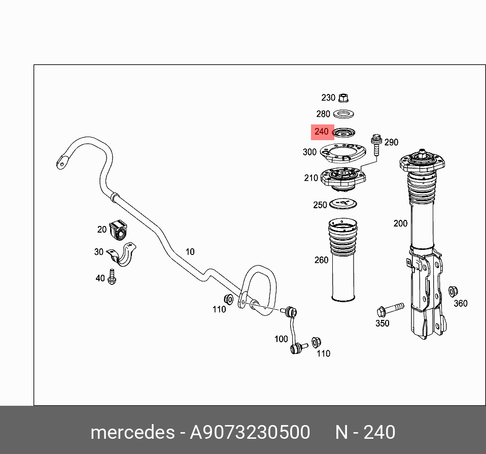 A9073230500 MERCEDES-BENZ ОТБОЙНИК АМОРТИЗАТОРА