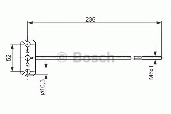 1987477226 BOSCH Трос, стояночная тормозная система