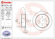 08A11411 BREMBO Тормозной диск