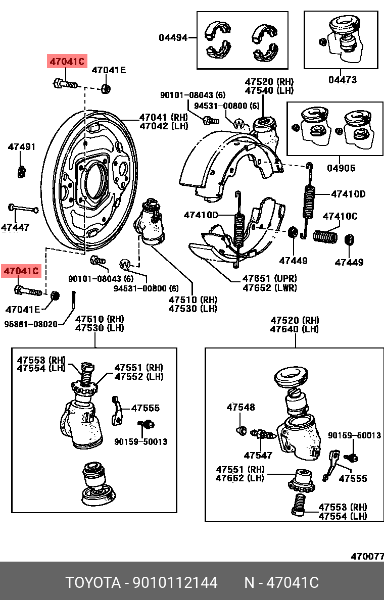 9010112144 TOYOTA БОЛТ С ШЕСТИГРАННОЙ ГОЛОВКОЙ