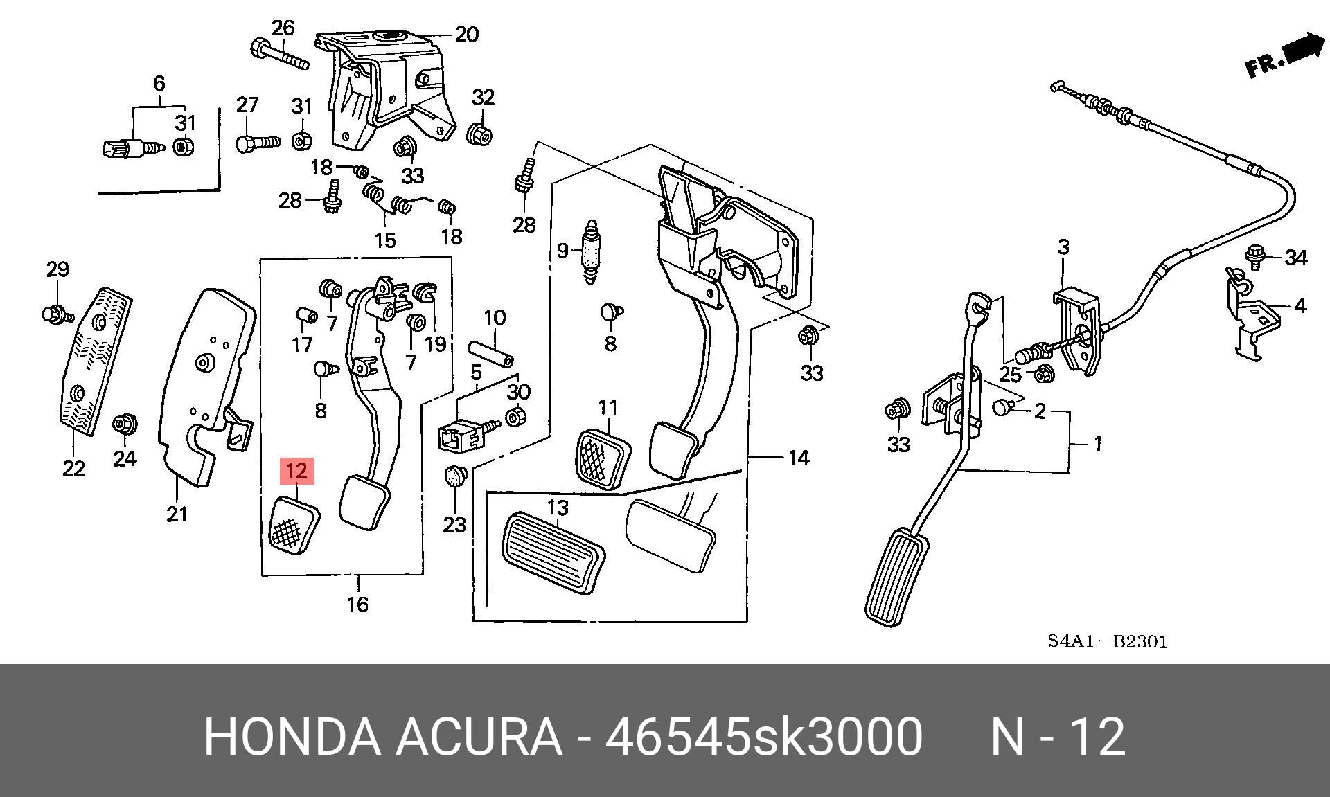 46545SK3000 HONDA -