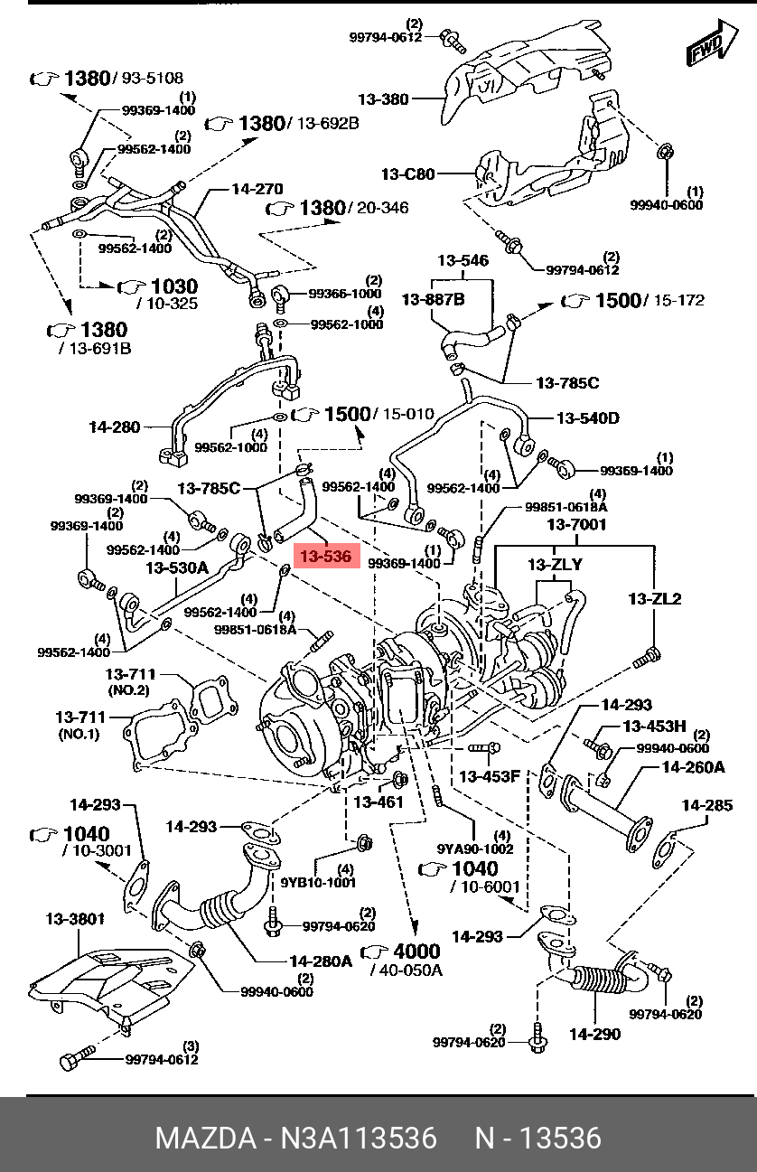 N3A113536 MAZDA 