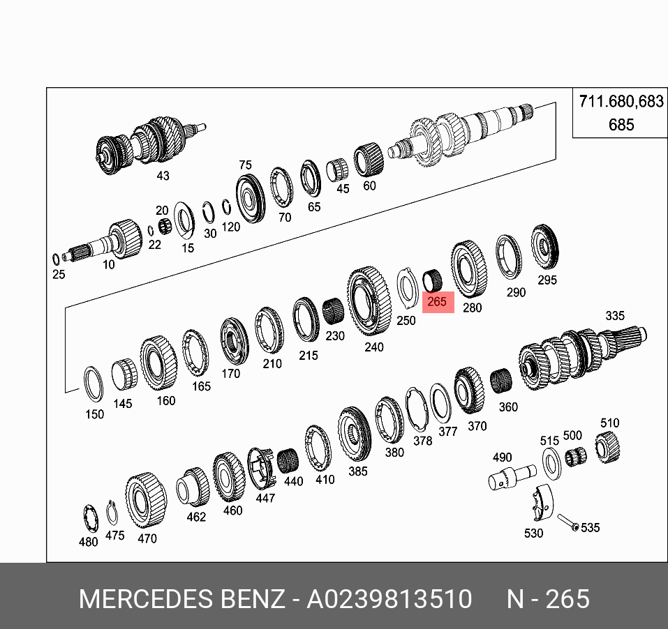 A0239813510 MERCEDES-BENZ ПОДШИПНИК ИГОЛЬЧАТЫЙ
