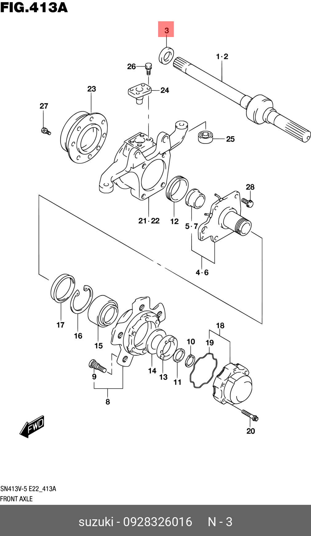 0928326016000 SUZUKI САЛЬНИК МЕТАЛЛОНАПОЛН