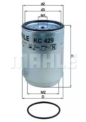 KC429D MAHLE Топливный фильтр