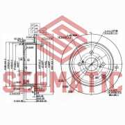 SBD30093303 SEGMATIC Диск тормозной зад TOYOTA Corolla 1.6 2002- 2007, TOYOTA Corolla (E12) 1.4-1.8 02-