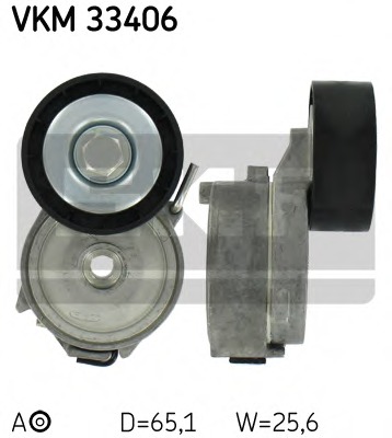 VKM33406 SKF Натяжной ролик, поликлиновой ремень