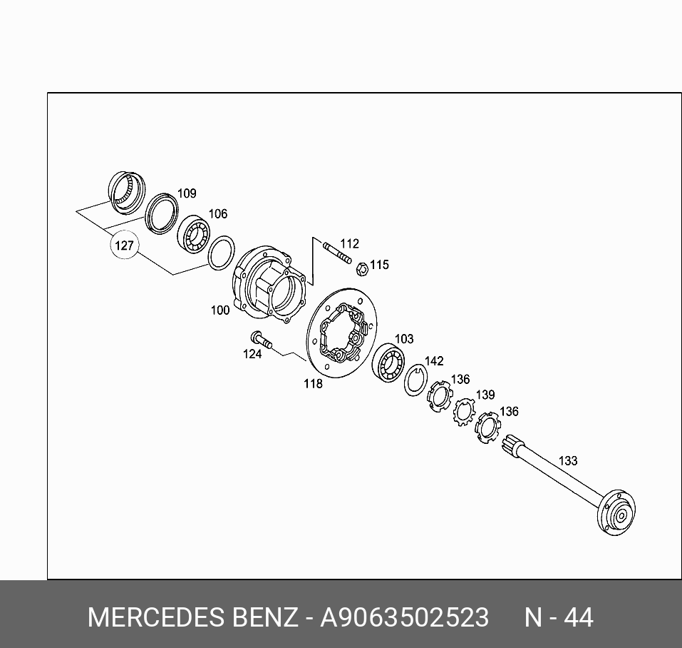 9063502523 MERCEDES-BENZ ПЕРЕДАЧА ДИФФЕРЕНЦИАЛЬНАЯ