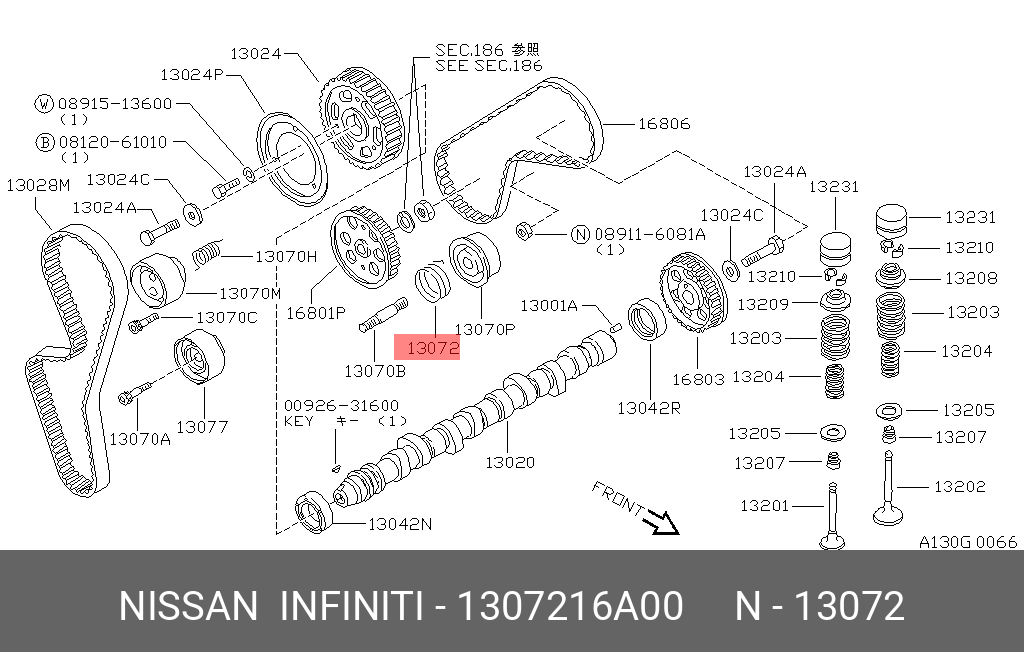 1307216A00 NISSAN ПРУЖИНА ВОЗВРАТНАЯ