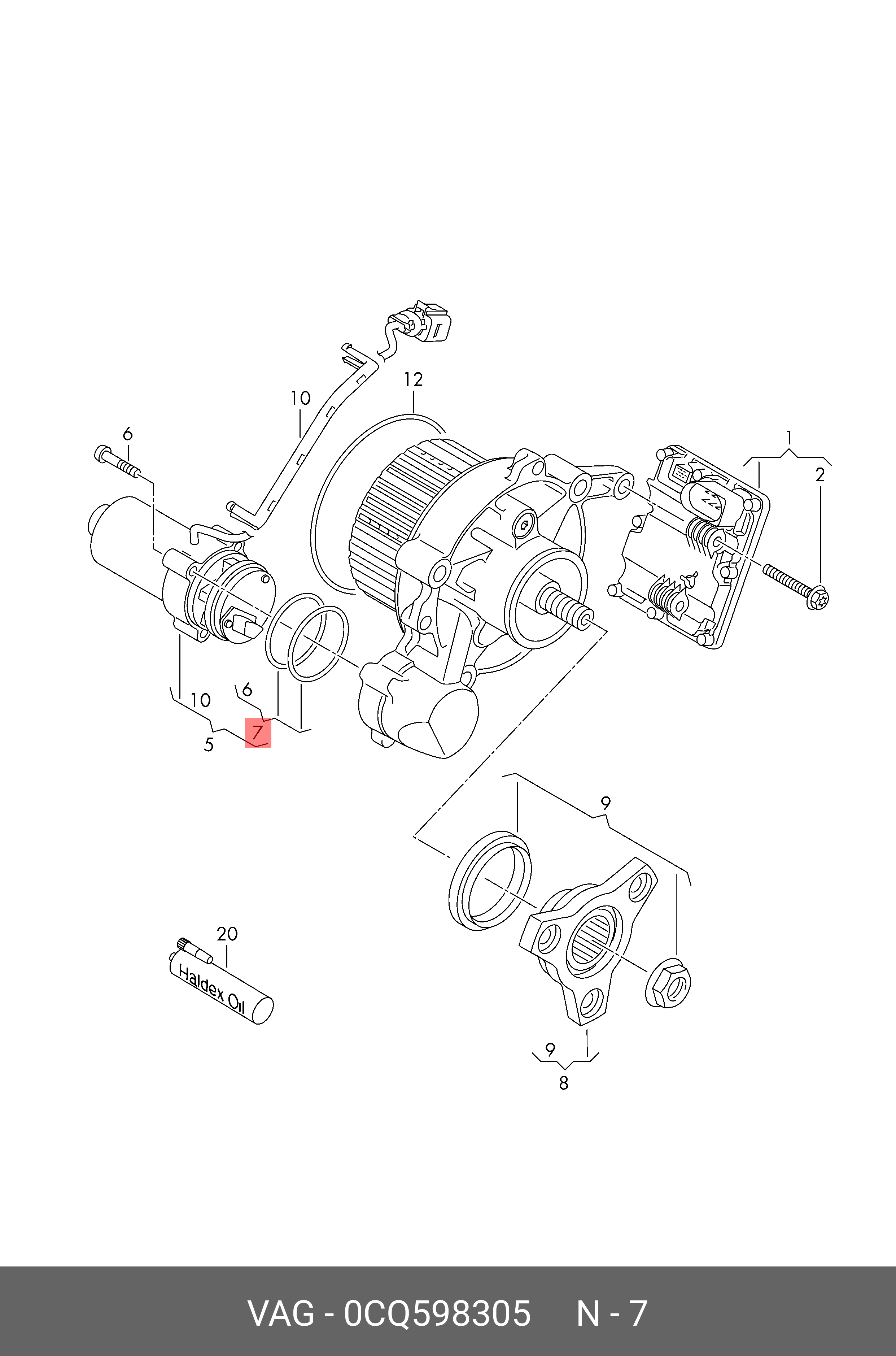 Кольцо уплотнительное LAMBORGHINI 0CQ598305