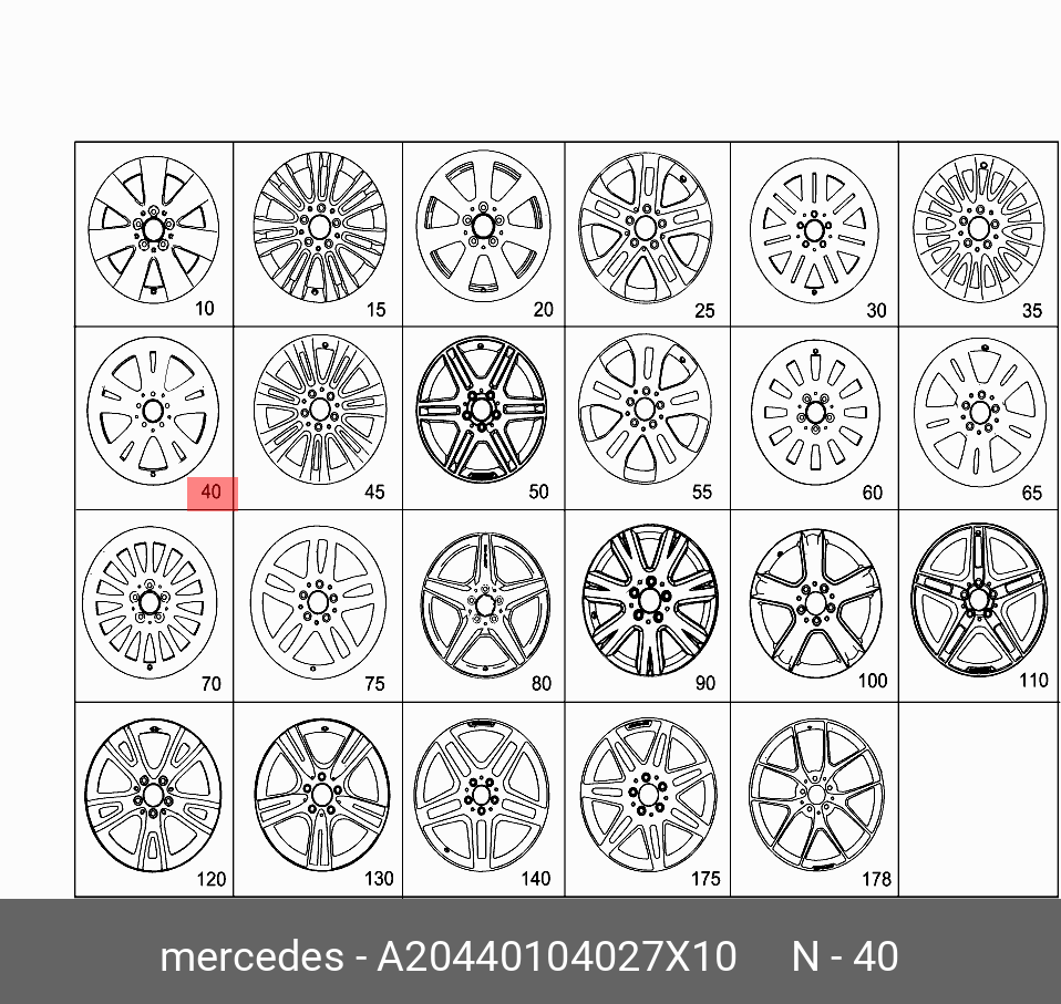 A20440104027X10 MERCEDES-BENZ 