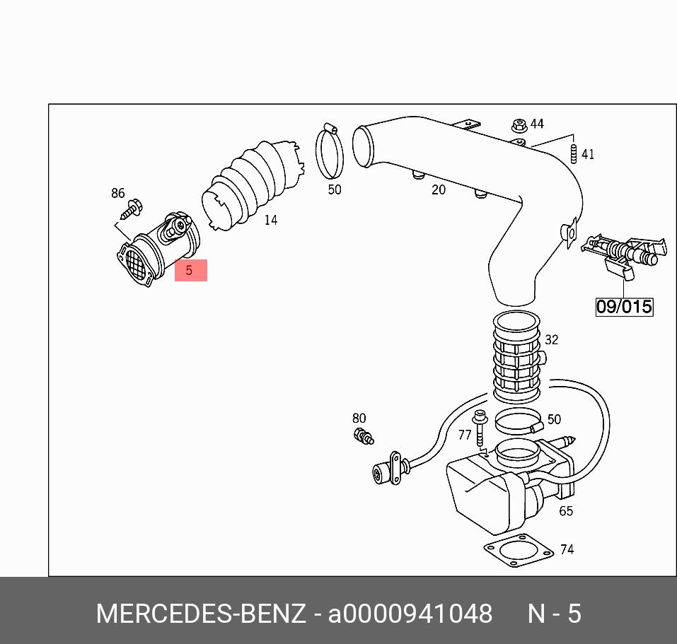 0000941048 MERCEDES-BENZ Датчик потока воздуха