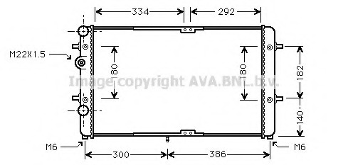 VWA2180 AVA Радиатор, охлаждение двигателя