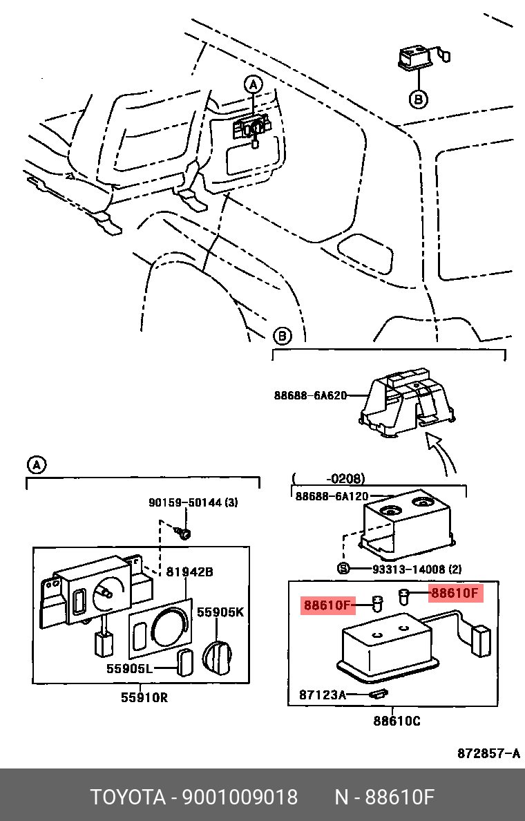 9001009018 TOYOTA ЛАМПОЧКА
