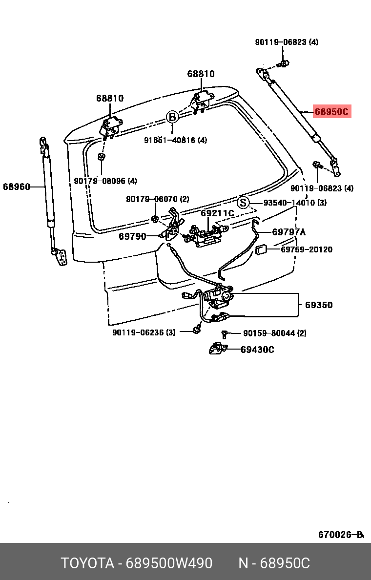 689500W490 TOYOTA 