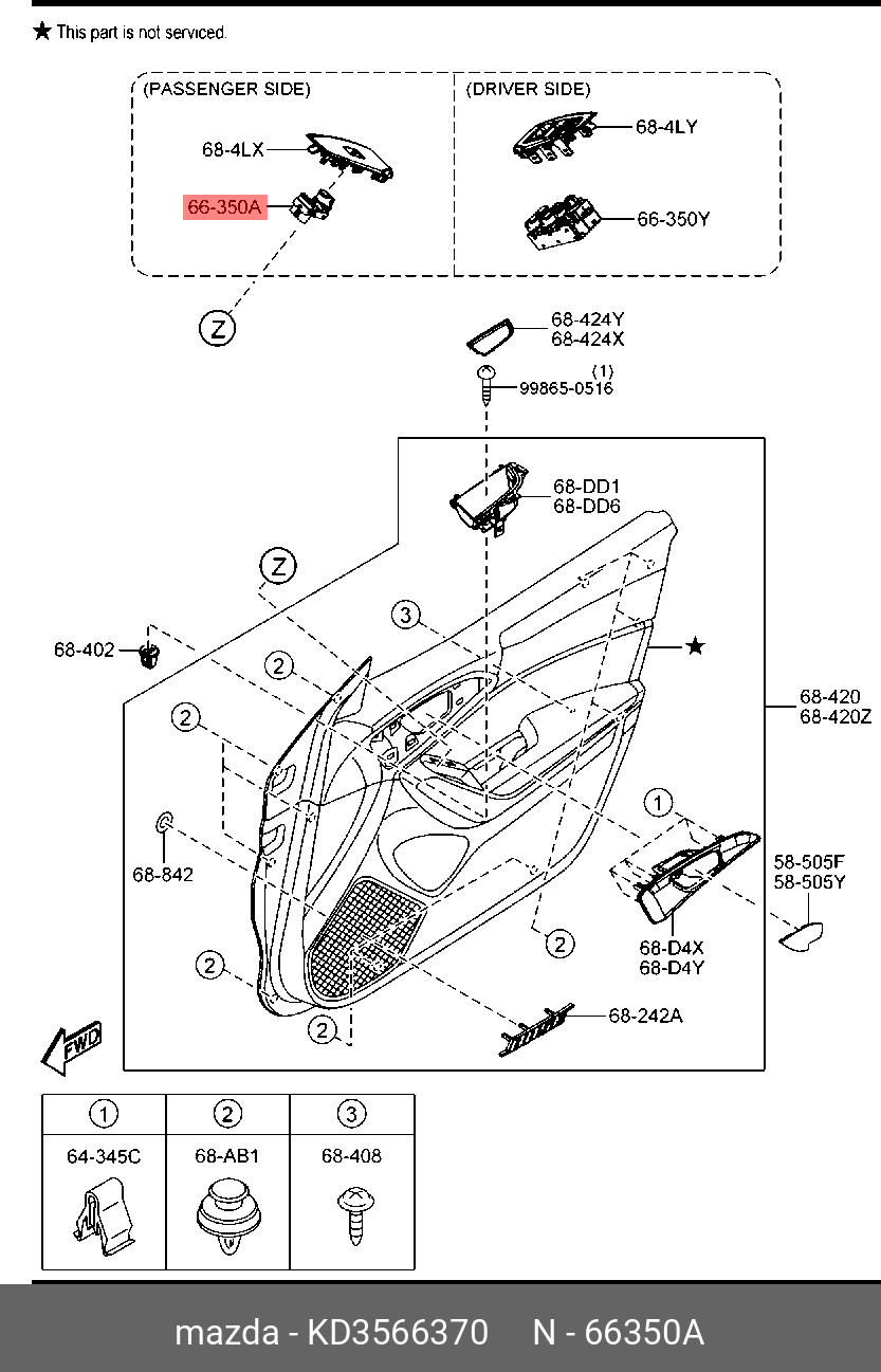 KD3566370 MAZDA ПЕРЕКЛЮЧАТЕЛЬ