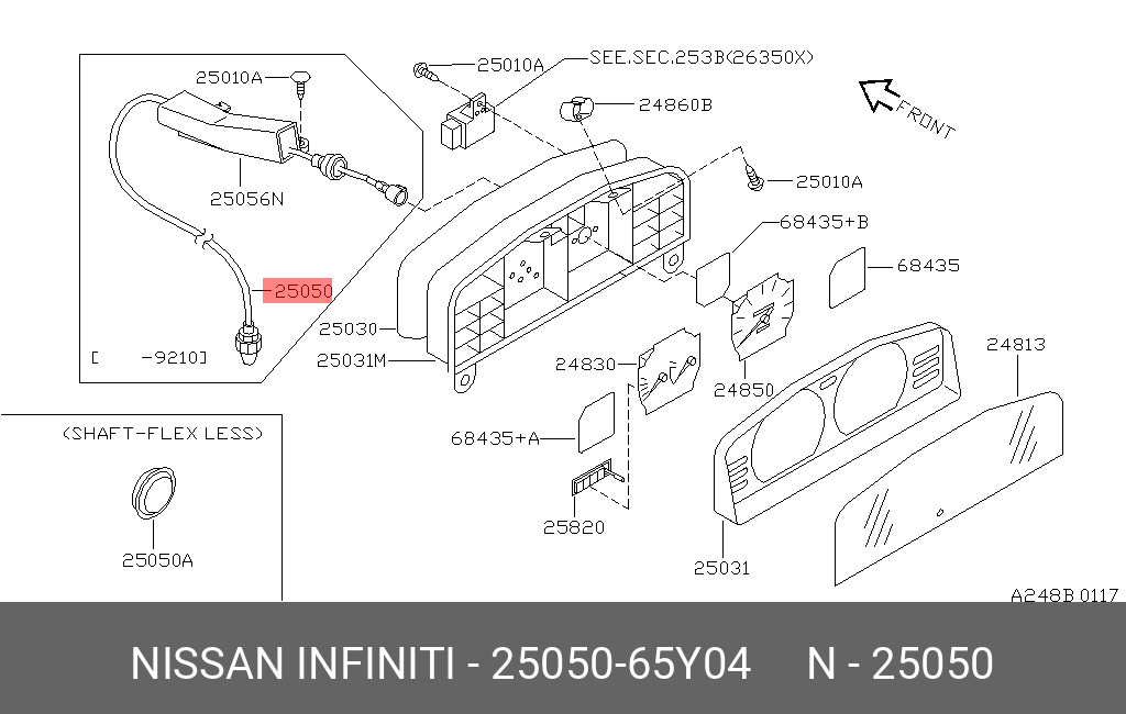 2505065Y04 NISSAN ПРИВОД СПИДОМЕТРА