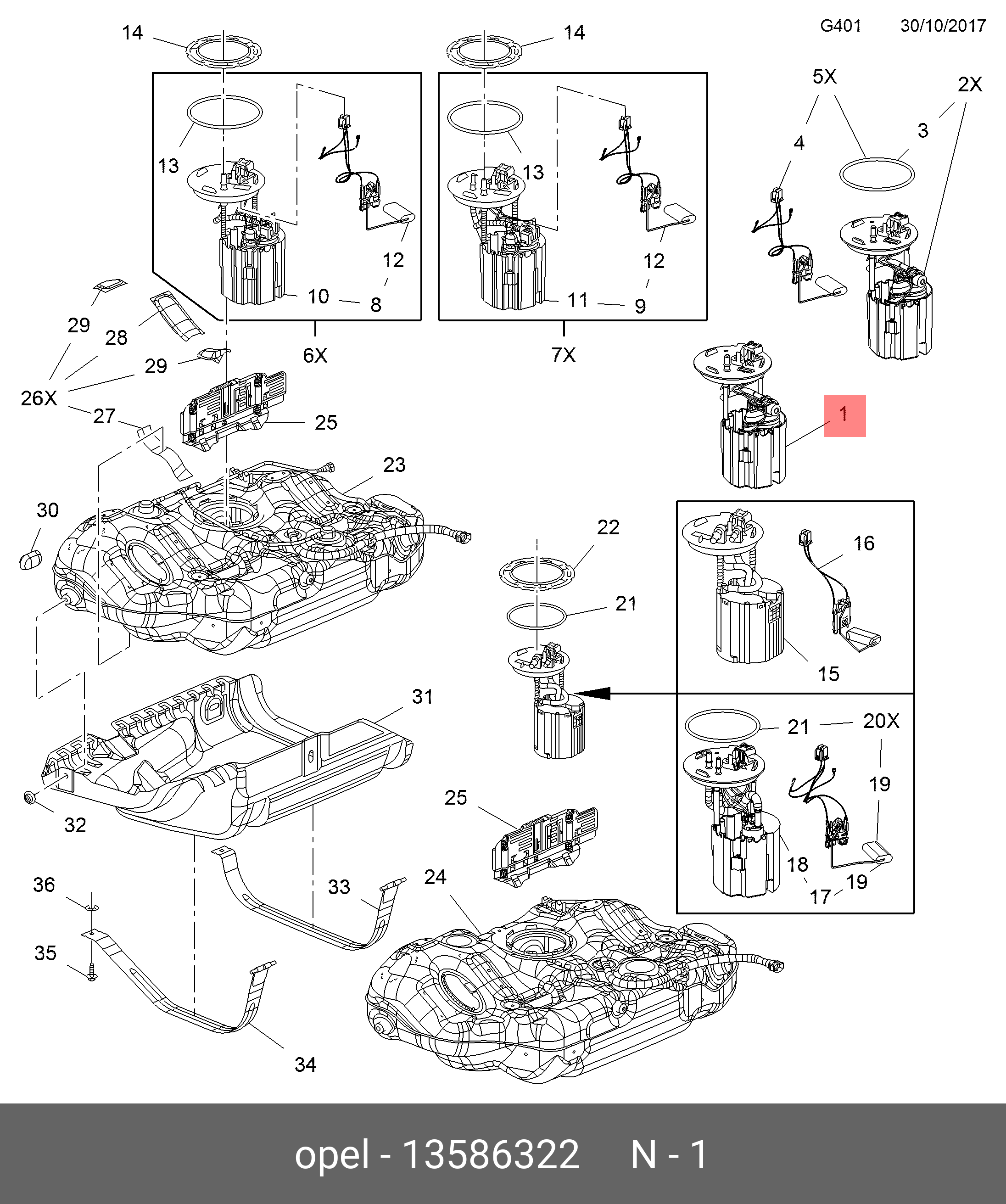 13586322 GENERAL MOTORS Насос электрический топливной системы в сборе 13586322 GENERAL MOTORS Насос электрический топливной системы в сборе