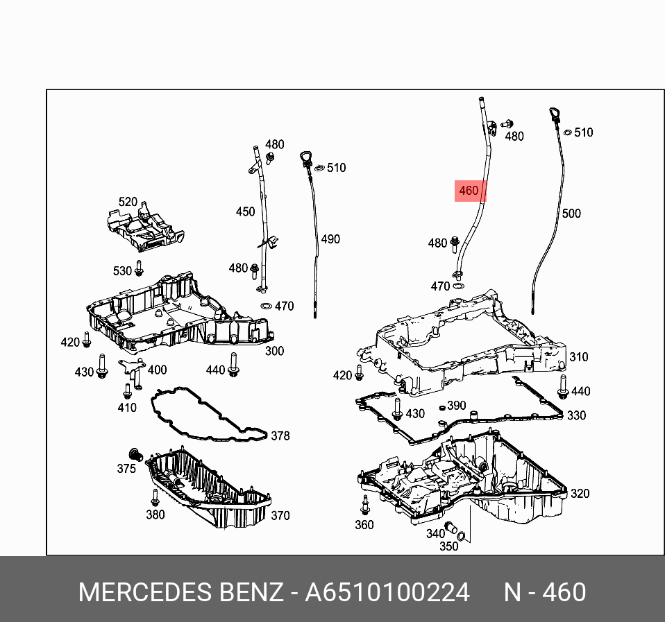 A6510100224 MERCEDES-BENZ направляющая трубка