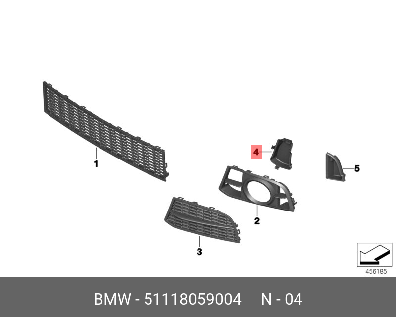 51118059004 BMW Заглушка П