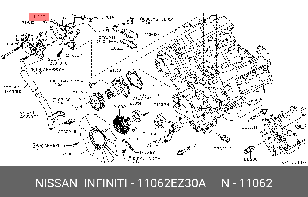 11062EZ30A NISSAN Кольцо уплотнительное