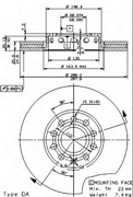 09574524 BREMBO Тормозной диск