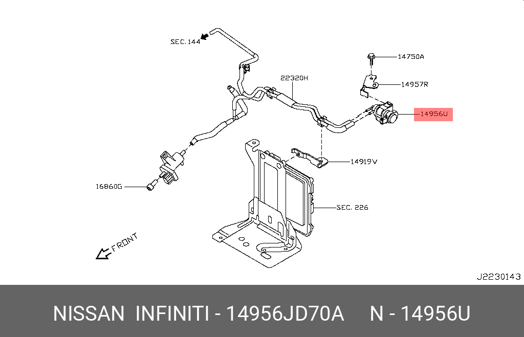 14956JD70A NISSAN Преобразователь давления 14956JD70A NISSAN Преобразователь давления
