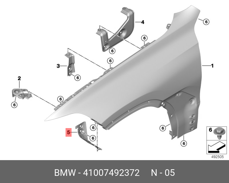41007492372 BMW QUERSTÜTZE SEITENWAND RECHTS