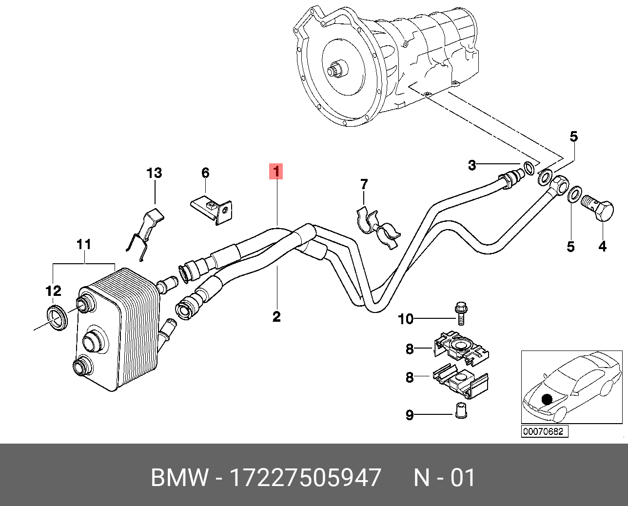 17119071518 BMW Радиатор охлаждения ДВС купить в интернет-магазине AvtoTO