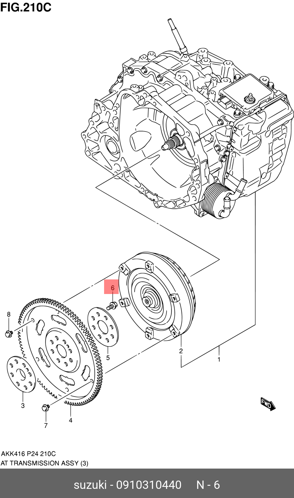 0910310440 SUZUKI BOLT (10X18.5)