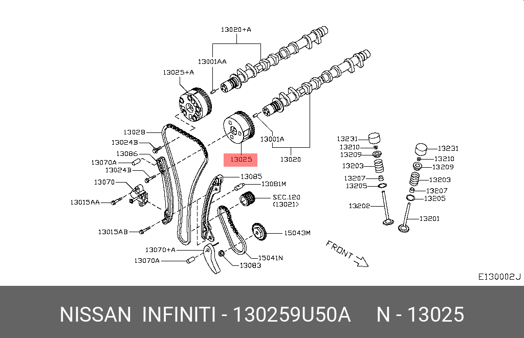 130259U50A NISSAN Механизм изменения фаз ГРМ