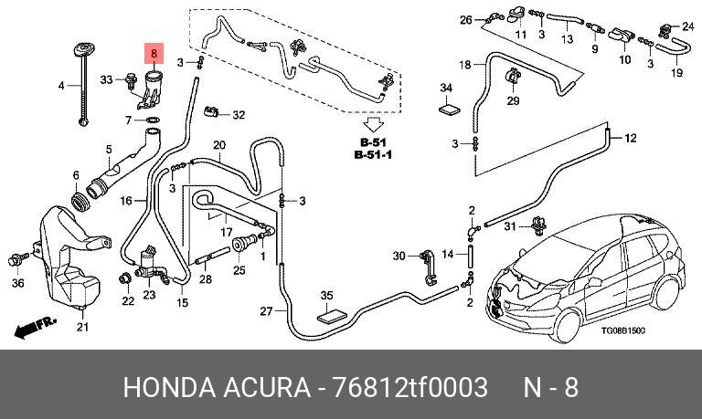 76812TF0003 HONDA 