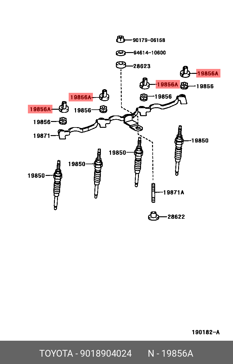9018904024 DAIHATSU КЛИПСА ПЛАСТИКОВАЯ