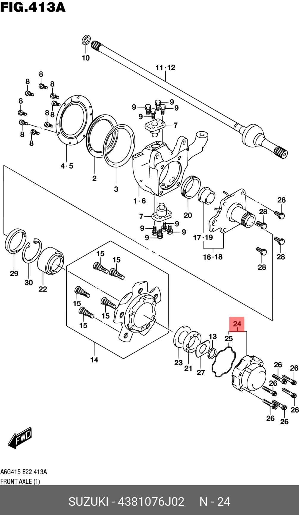 4381076J02 SUZUKI -