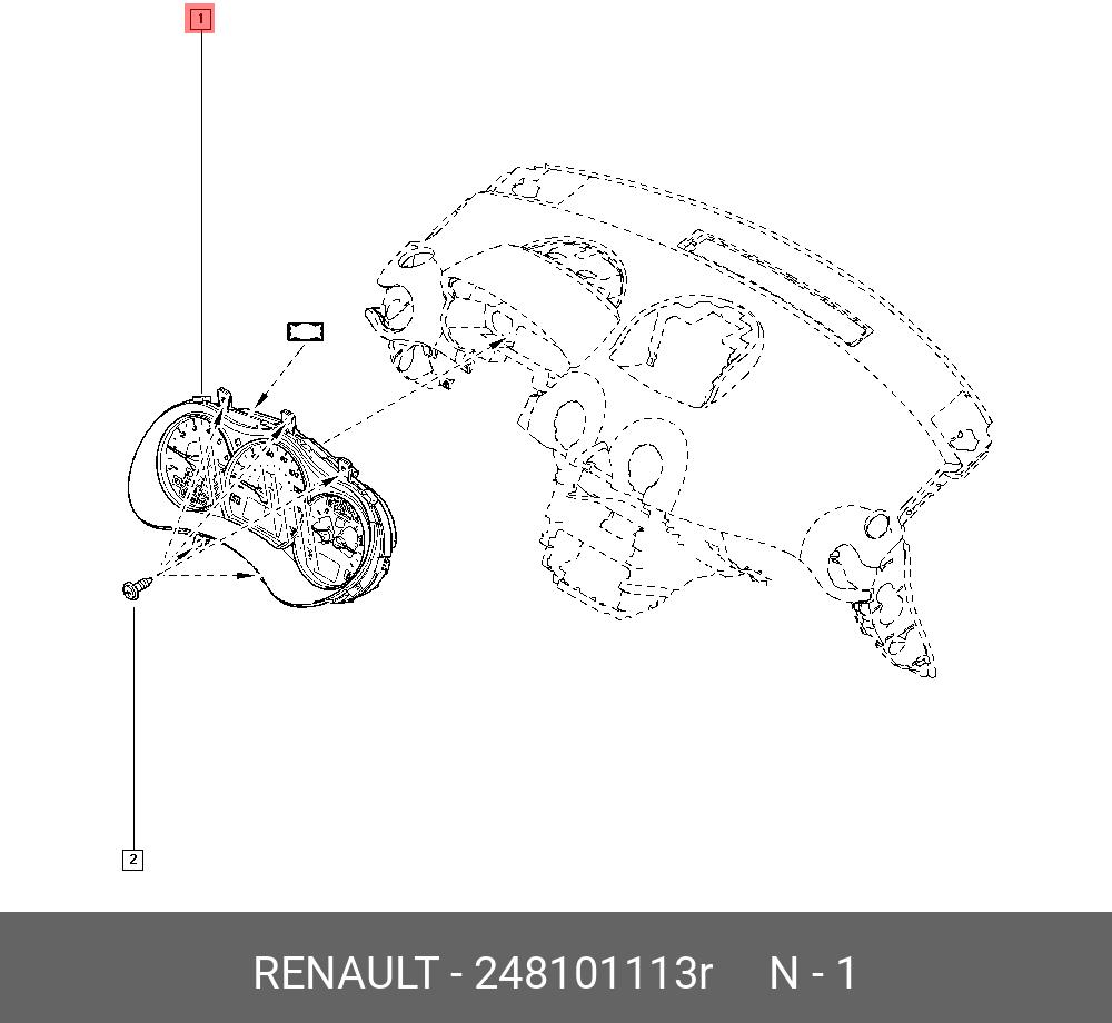248101113R RENAULT ЩИТОК ПРИБОРОВ