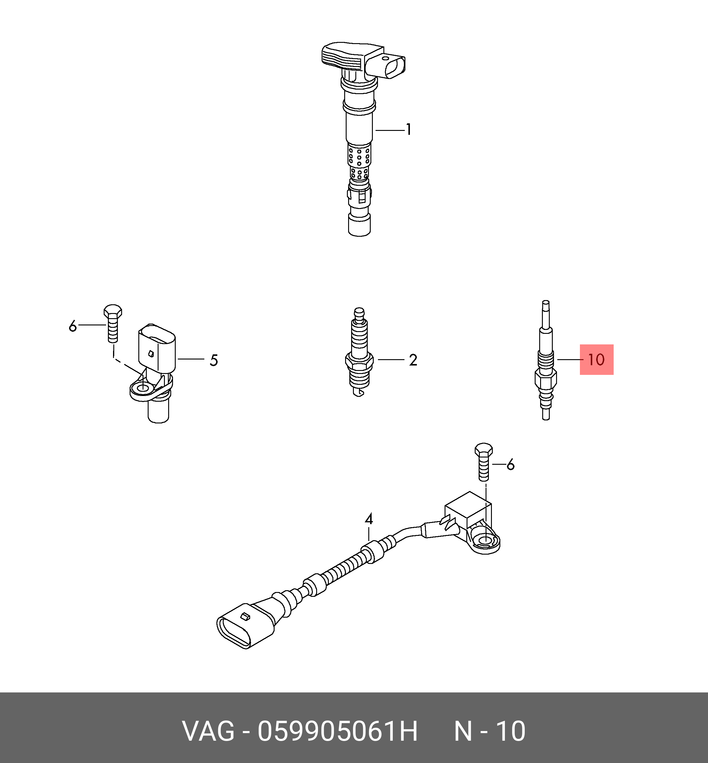 059905061H VAG Свеча накаливания