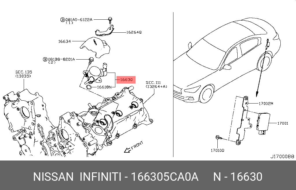 166305CA0A NISSAN 