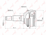 CO1809A LYNXAUTO ШРУС наружный (Z 33x29, ABS 47)