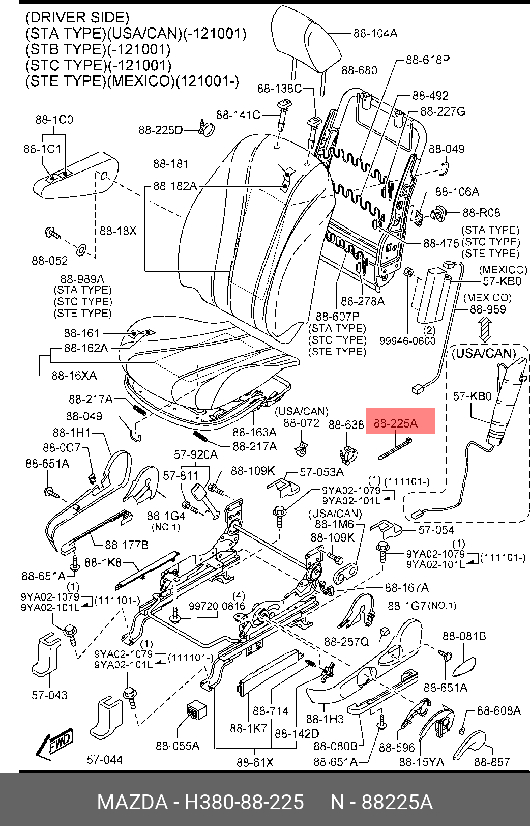 H38088225 MAZDA Клипса
