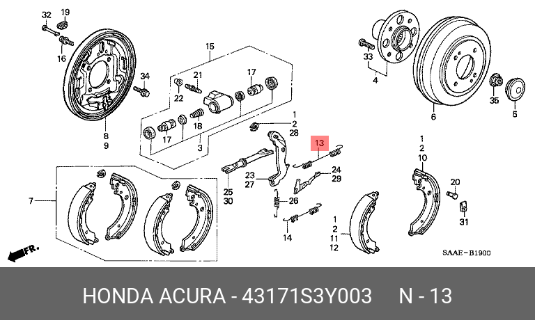 43171S3Y003 HONDA -