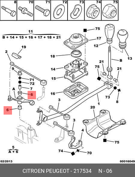 217534 PEUGEOT-CITROEN Втулка механизма рычага кпп