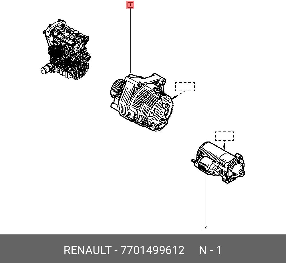 7701499612 RENAULT Генератор