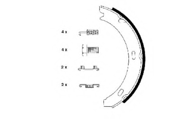 8DA355050301 HELLA Комплект тормозных колодок, стояночная тормозная система