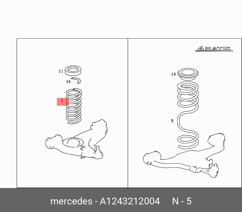 A1243212004 MERCEDES-BENZ ПРУЖИНА ПОДВЕСКИ ВИНТОВАЯ